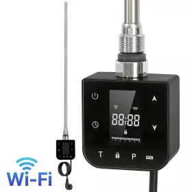   Wifi Heizpatrone für Handtuchtrockner mit digitalem Thermostat 800W schwarz