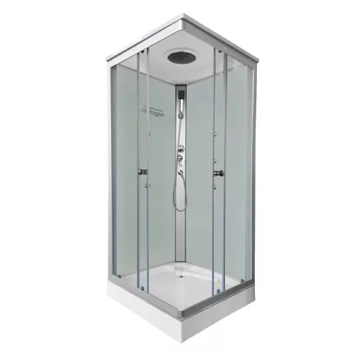 Quadratische Hydromassage-Duschkabine Valerie 80x80 cm