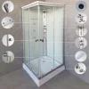 Quadratische Hydromassage-Duschkabine Valerie 80x80 cm