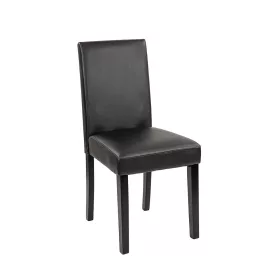 Kelly Leder Esszimmerstuhl in schwarz