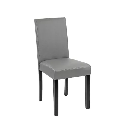 Kelly Leder Esszimmerstuhl in Grau