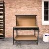Werkbank mit Schublade schwarz