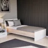 Miami Einzelbett 90x200 cm weiß-sonoma Eiche