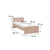 Miami Einzelbett 90x200 cm sonoma eiche-sonoma eiche