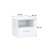 Nachttisch Miami 1 Schublade 40x40 cm weiß-weiß