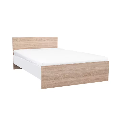 Miami Doppelbett ohne Bettwäsche 140x200 cm sonoma eiche-weiß