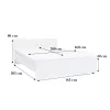 Miami Doppelbett ohne Leinenhalter 160x200 cm weiß-weiß