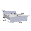 Miami Doppelbett ohne Wäschehalter 160x200 cm weiß-york Eiche