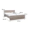 Miami Doppelbett ohne Bettzeug 160x200 cm York Eiche-York Eiche