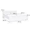 Miami Doppelbett ohne Leinenhalter 180x200 cm weiß-weiß