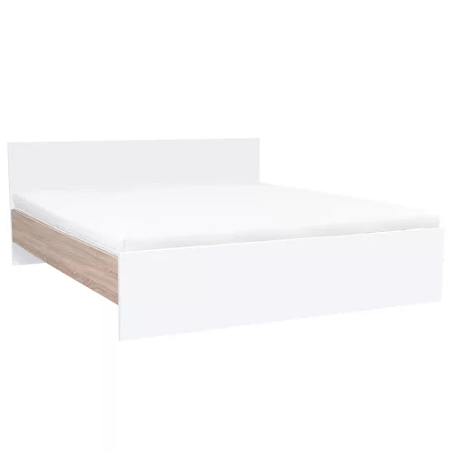 Miami Doppelbett ohne Leinenhalter 180x200 cm weiß-sonoma Eiche