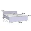 Miami Doppelbett ohne Leinenhalter 180x200 cm weiß-sonoma Eiche