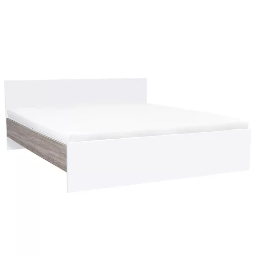 Miami Doppelbett ohne Wäscheständer 180x200 cm weiß-york oak