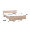Miami Doppelbett ohne Lattenrost 180x200 cm sonoma Eiche-sonoma Eiche