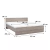 Miami Doppelbett ohne Leinenhalter 180x200 cm York Eiche-York Eiche
