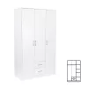 Miami Kleiderschrank 120x205 cm weiß-weiß