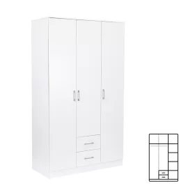 Miami Kleiderschrank 120x205 cm weiß-weiß