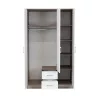 Miami Kleiderschrank 120x205 cm weiß-york Eiche