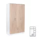Miami Kleiderschrank 120x205 cm sonoma Eiche weiß