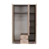 Miami Kleiderschrank 120x205 cm Sonoma Eiche-York Eiche