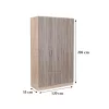 Miami Kleiderschrank 120x205 cm York Eiche-Sonoma Eiche