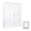Miami Kleiderschrank 160x205 cm weiß-weiß