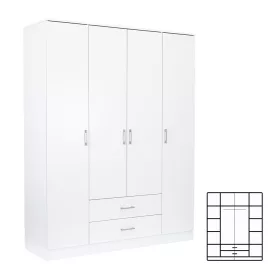 Miami Kleiderschrank 160x205 cm weiß-weiß