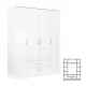 Miami Kleiderschrank 160x205 cm weiß-weiß