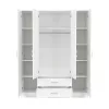 Miami Kleiderschrank 160x205 cm weiß-weiß