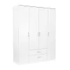 Miami Kleiderschrank 160x205 cm weiß-weiß