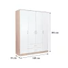Miami Kleiderschrank 160x205 cm weiß-sonoma Eiche