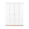 Miami Kleiderschrank 160x205 cm weiß-sonoma Eiche