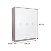 Miami Kleiderschrank 160x205 cm weiß-york Eiche