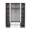 Miami Kleiderschrank 160x205 cm weiß-york Eiche