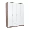 Miami Kleiderschrank 160x205 cm weiß-york Eiche
