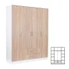 Miami Kleiderschrank 160x205 cm sonoma eiche-weiß