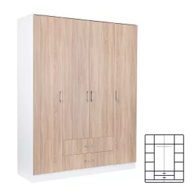 Miami Kleiderschrank 160x205 cm sonoma eiche-weiß