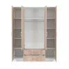 Miami Kleiderschrank 160x205 cm sonoma eiche-weiß