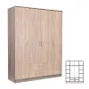 Miami Garderobe 160x205 cm sonoma eiche-york eiche
