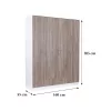 Miami Kleiderschrank 160x205 cm York Eiche-weiß