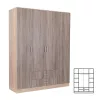 Miami Kleiderschrank 160x205 cm York Eiche-sonoma Eiche