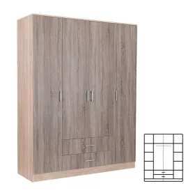Miami Kleiderschrank 160x205 cm York Eiche-sonoma Eiche