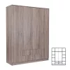 Miami Kleiderschrank 160x205 cm York Eiche-York Eiche