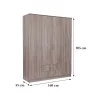 Miami Kleiderschrank 160x205 cm York Eiche-York Eiche