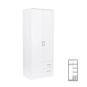 Miami Kleiderschrank 80x205 cm weiß-weiß