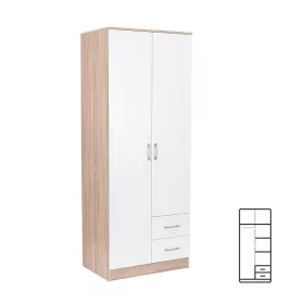 Miami Kleiderschrank 80x205 cm weiß-sonoma Eiche