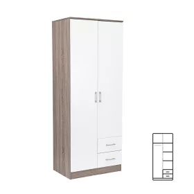 Miami Kleiderschrank 80x205 cm weiß-york Eiche