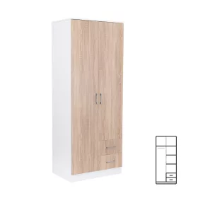 Miami Kleiderschrank 80x205 cm sonoma Eiche weiß