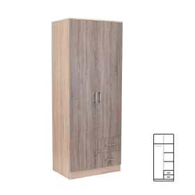 Miami Kleiderschrank 80x205 cm York Eiche-Sonoma Eiche