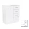 Miami Sideboard 1 Tür 4 Schubladen 80x92 cm weiß-weiß